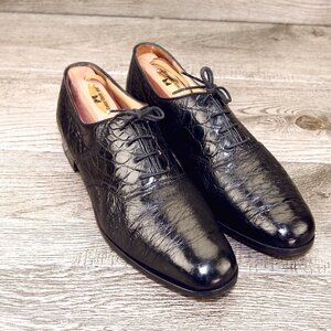 $1095 Arthur Beren GRAVATI Women's 9.5 M REAL Peccary Crocodile * add $15 Trees
